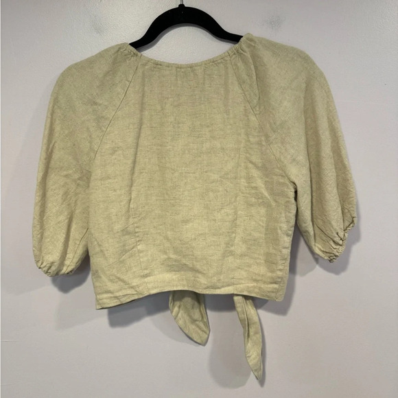 Abercrombie and fitch linen blend tie front shirt - Picture 4 of 4